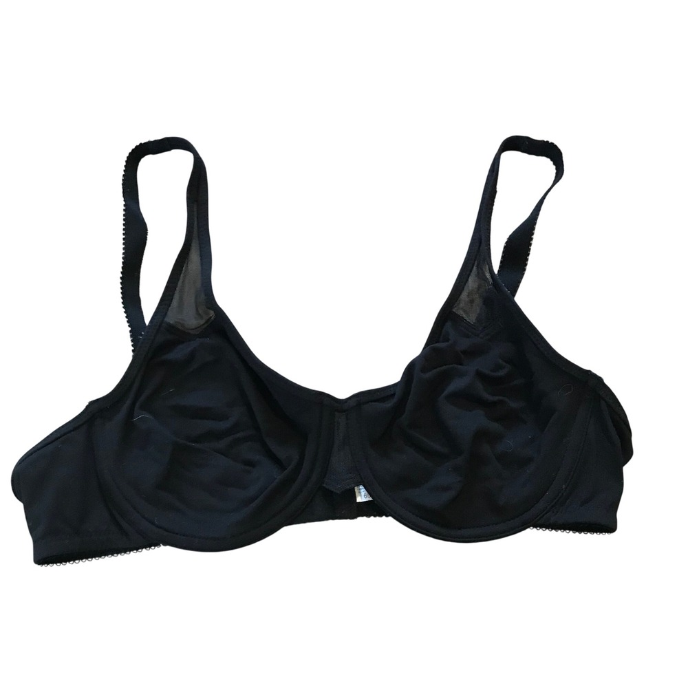 Wacoal Basic Beauty Black Underwire Bra 65115 Unlined Full Coverage 38C
